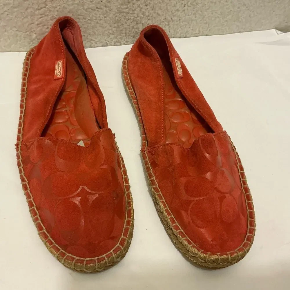 Coach Women's Vibrant Red Espadrilles